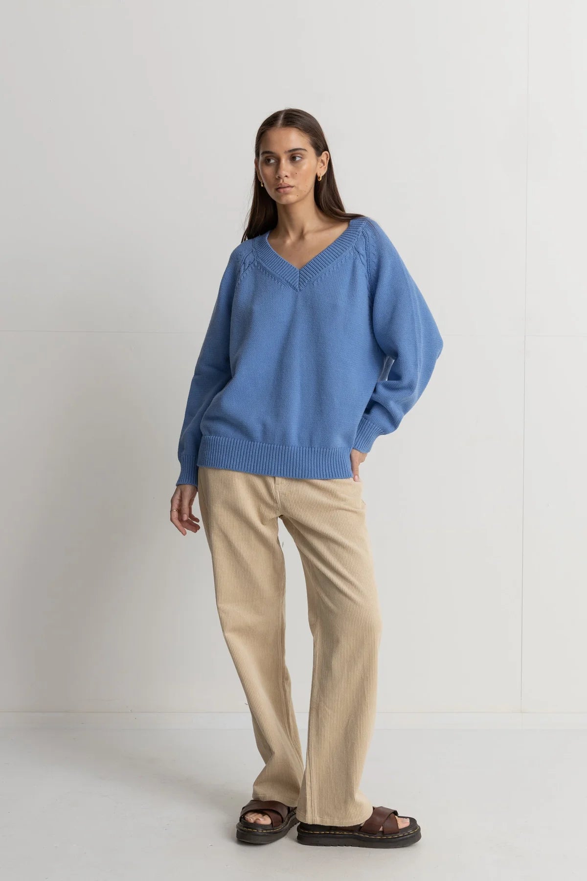 Rhythm - Moonstone Oversized V Neck