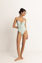 Load image into Gallery viewer, Rhythm - Sunburst Floral Tie Front One Piece
