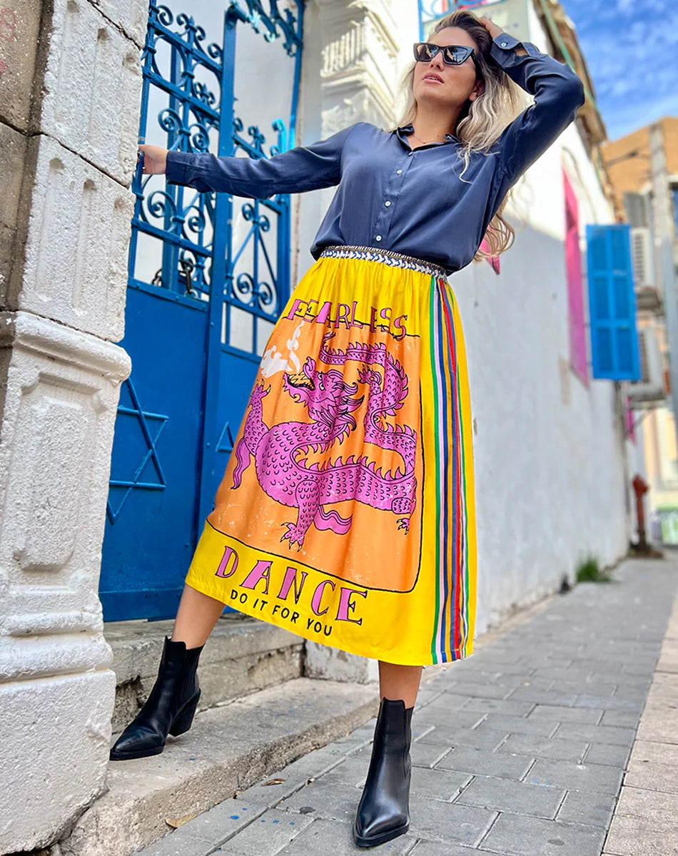 ME369 - Alexa Printed Skirt