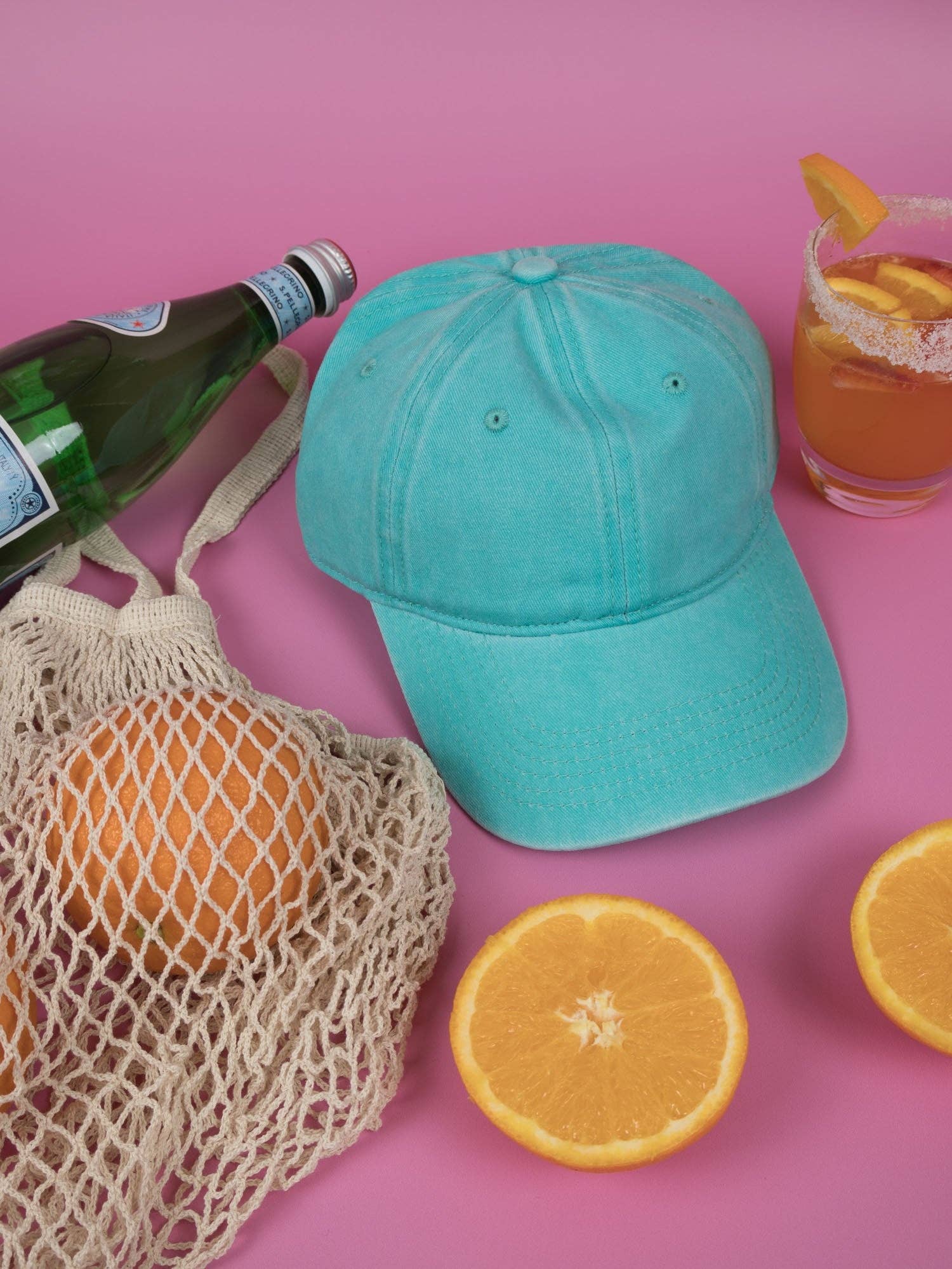 Vintage Washed Cap - 100% Cotton - Byron Bay - Lagoon
