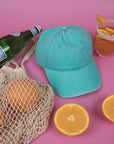 Vintage Washed Cap - 100% Cotton - Byron Bay - Lagoon