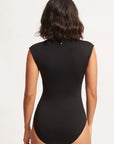 Seafolly - S. Collective Zip Front One Piece Black