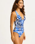 Seafolly - Corfu Deep V Neck One Piece