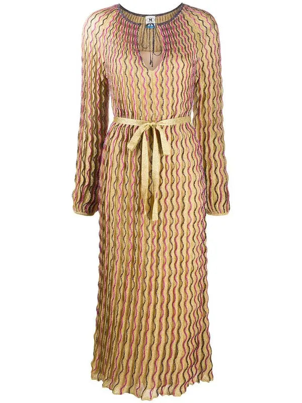 M Missoni - Wave Print Gold Dress