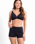 Sunseeker - Basix High Waisted Boyleg Pant Black