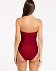 Jets - Sol Shine Bandeau One Piece Ruby