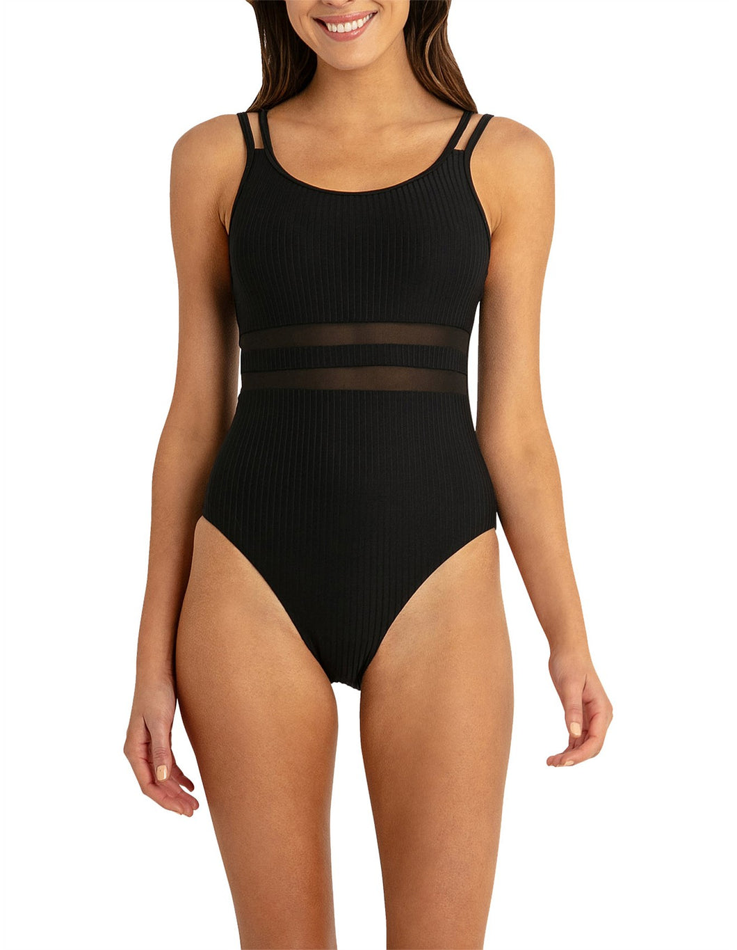 Sunseeker - Reset Mesh Cheeky Double Strap One Piece
