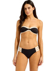 Seafolly - Bandwave Trim Front Bandeau Black