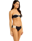 Seafolly - Bandwave Trim Front Bandeau Black