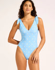 Seafolly - Daisy Chain Deep V Neck Maillot One Piece