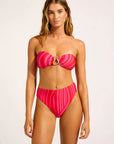 Seafolly - Coastline Ring Front Bandeau Top Flame