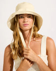 Seafolly - Shady Lady Tie Up Bucket Hat Sand