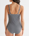 La Sculpte - Gingham One Piece Black