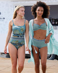 Olympia - Palm Tree Square Neck One Piece