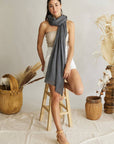 Sarong / scarf - Charcoal Grey