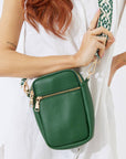 Vegan PU Leather Palm Springs Phone Bag - Jungle Green