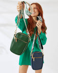 Vegan PU Leather Palm Springs Phone Bag - Navy
