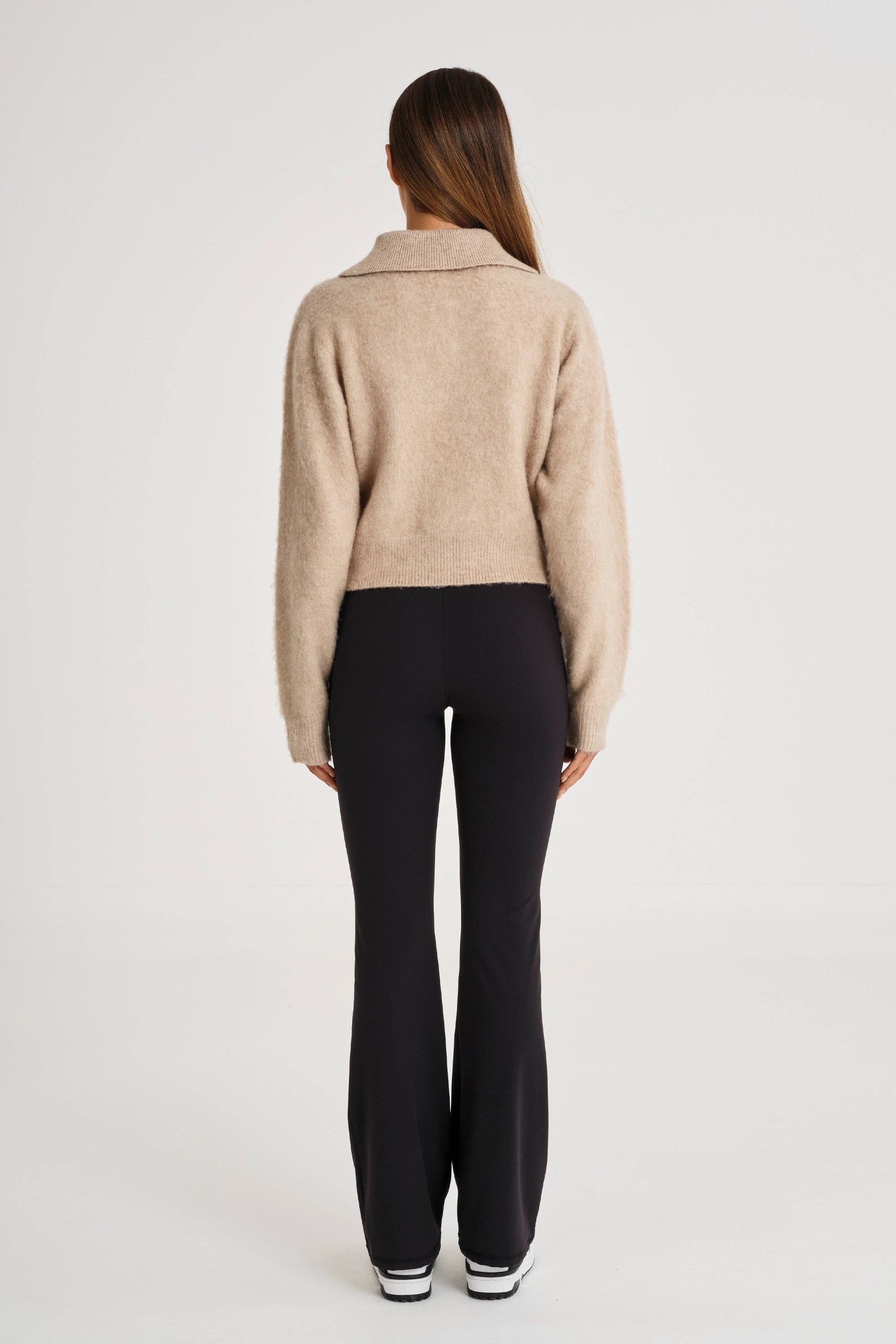 All Fenix - 1/2 Button Polo Knit Toffee