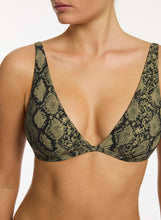 Load image into Gallery viewer, Jets - Python Triangle Bikini Top
