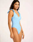 Seafolly - Daisy Chain Deep V Neck Maillot One Piece