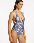 Jets - Oasis Paisley Plunge One Piece