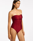 Jets - Sol Shine Bandeau One Piece Ruby