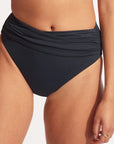 Seafolly - Collective High Waist Wrap Front Pant True Navy