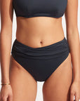 Seafolly - Collective High Waist Wrap Front Pant True Navy