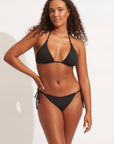 Seafolly - Sea Dive Tie Side Rio Bikini Bottom Black