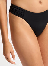 Load image into Gallery viewer, Seafolly - Seafolly Collective High Leg Ruched Side Bikini Bottom

