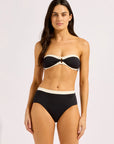Seafolly - Bandwave Belted High Waisted Pant Black