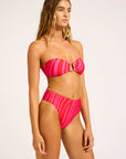 Seafolly - Coastline Ring Front Bandeau Top Flame