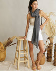 Sarong / scarf - Charcoal Grey