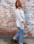 Jade & May - Long White Linen Shirt Everyday Essential
