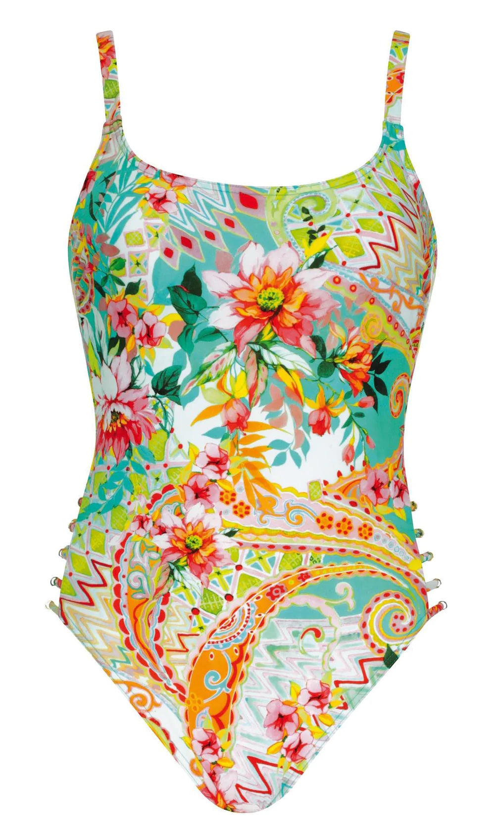 Sunflair - Floral Coral One Piece