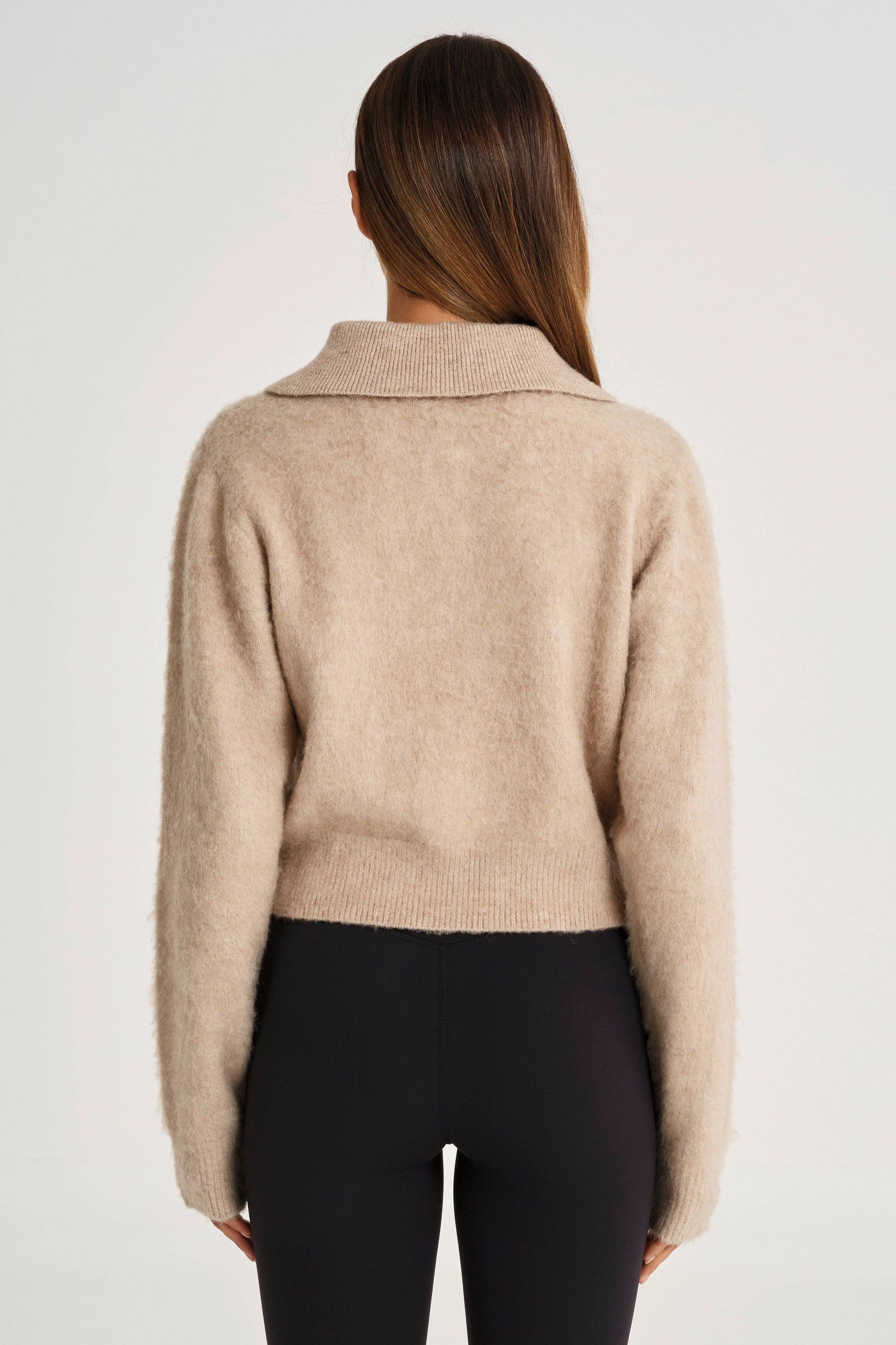 All Fenix - 1/2 Button Polo Knit Toffee