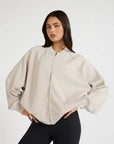 All Fenix - Soft Luxury Bomber Jacket Stone