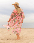 Craftluxe - Pink Jungle Safari Kimono Robe