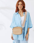 Vegan PU Leather California Crossbody - Beige