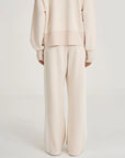 All Fenix - Soft Luxury Contrast Wide Leg Track Pant Clay