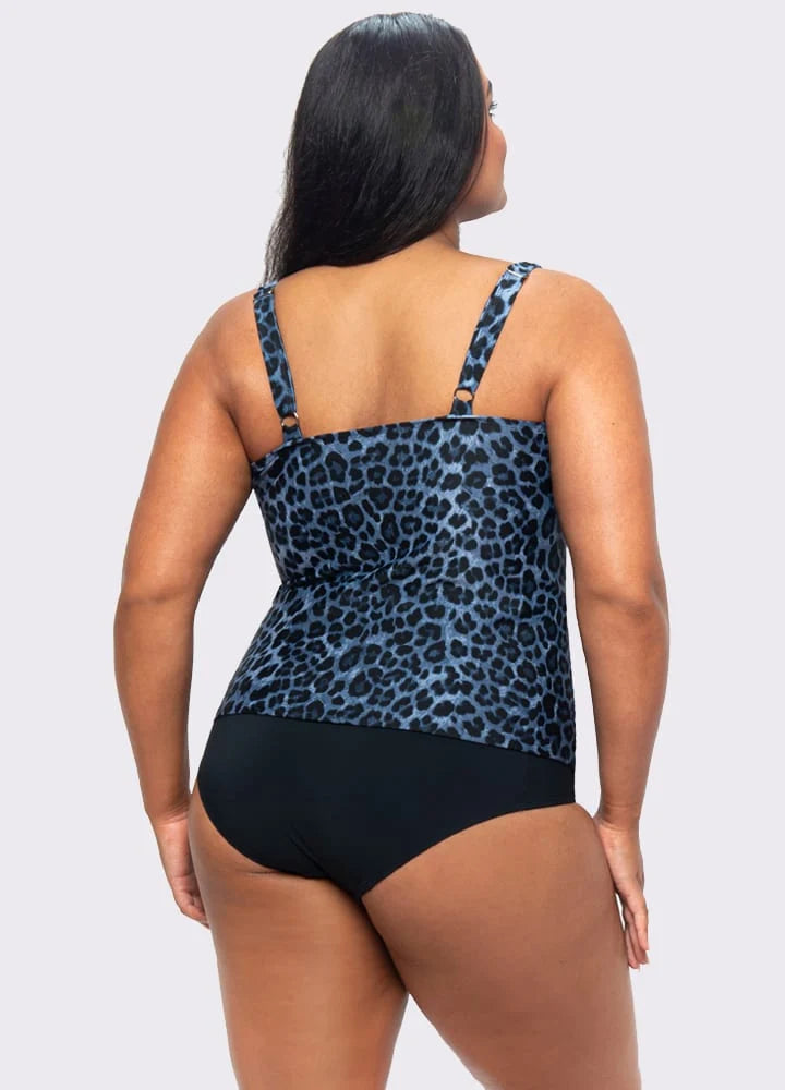 La Sculpte - Chlorine Resistant Blue Animal Tankini