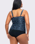 La Sculpte - Chlorine Resistant Blue Animal Tankini
