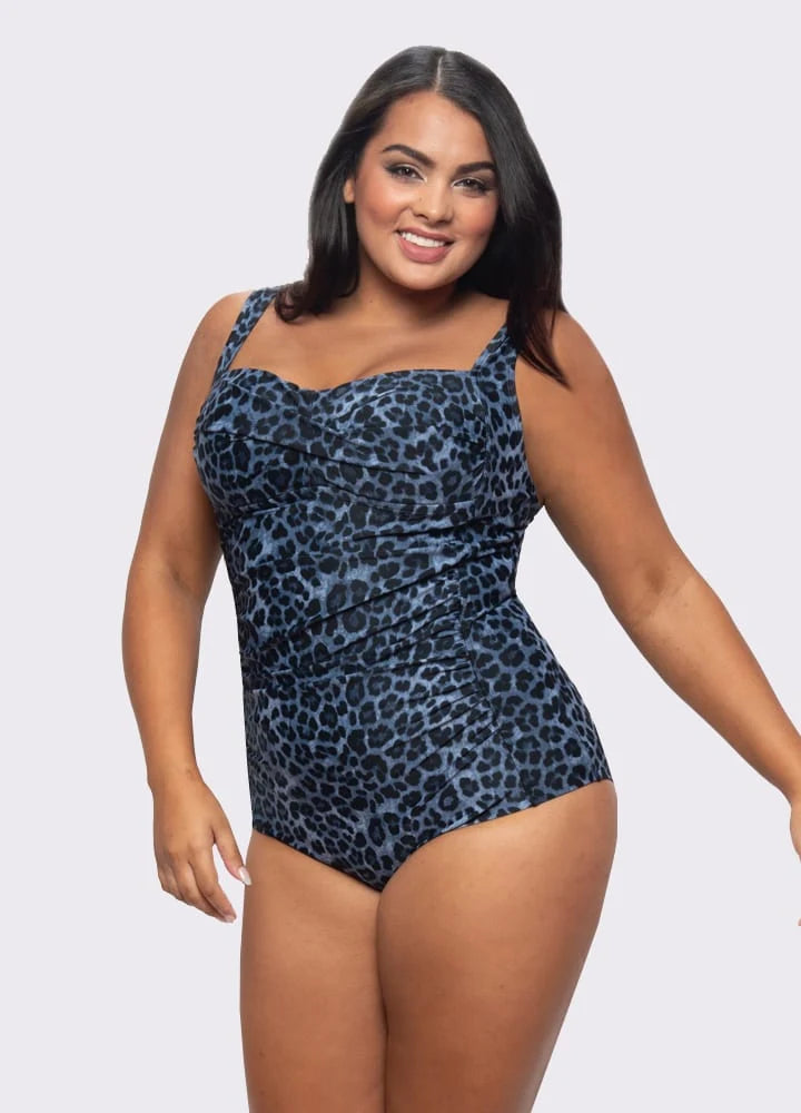 La Sculpte - Chlorine Resistant Blue Animal One Piece