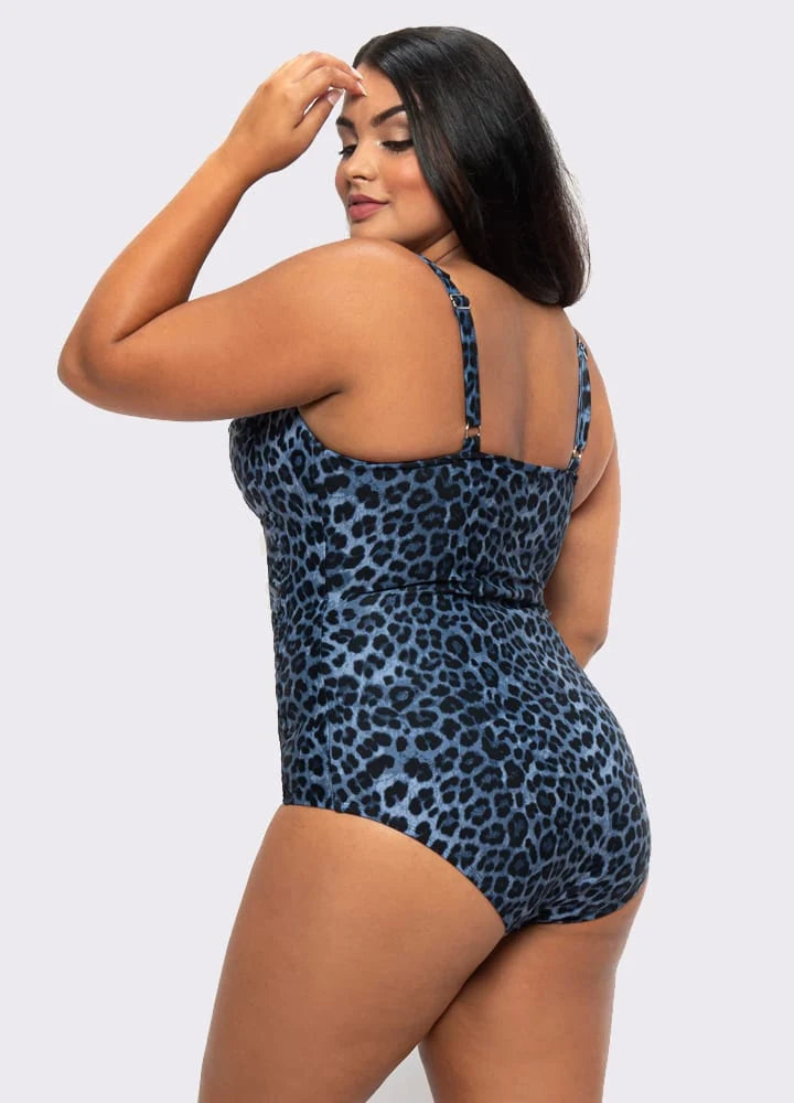 La Sculpte - Chlorine Resistant Blue Animal One Piece