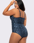 La Sculpte - Chlorine Resistant Blue Animal One Piece