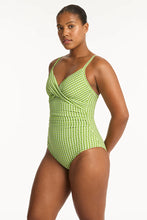 Load image into Gallery viewer, Sea Level - Checkmate Twist Front DD/E Cup One Piece
