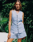 Walnut - Malta Vest Sky Blue