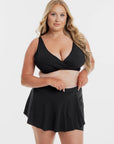 Togs - Black Microfibre Swim Skirt