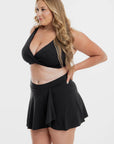 Togs - Black Microfibre Swim Skirt