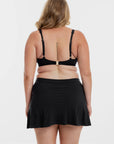Togs - Black Microfibre Swim Skirt